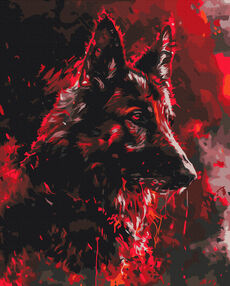 Розпис по номерах 40х50 BS53942 Metalic\флуоресцентні Рубіновий вартовий brushme Брашми