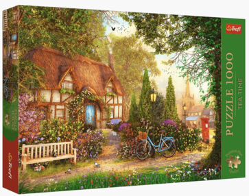 Пазли 1000 елементів Час чаювання Будиночок з соломяним дахом Trefl 10803