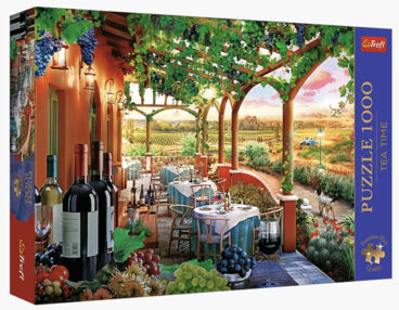 Пазли 1000 елементів Час чаювання Італійський виноградник Trefl 10807