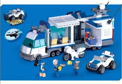 Конструктор Sluban поліція трейлер фігурки транспорт 510 деталей М38-В1219