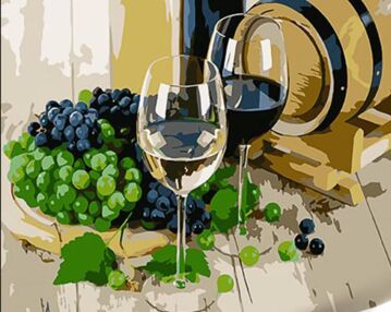 Розпис по номерах 30х40 SS1083 Вино та виноград "Strateg"