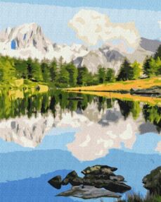 Розпис по номерах 40х50 BS52563 Гірське дзеркало brushme Брашми