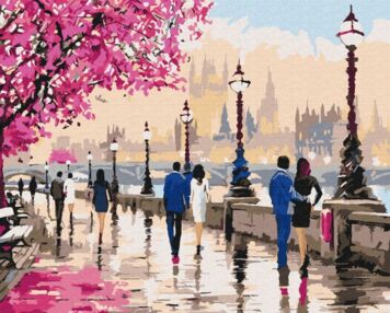 Розпис по номерах 40х50 BS52784 Прогулянка романтичним Лондоном brushme Брашми