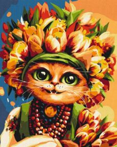 Розпис по номерах 40х50 BS53572 Весняна киця brushme Брашми