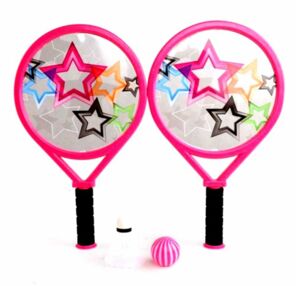 Ракетка дитяча 2 штуки мячик воланчик 2 кольори MR 1206