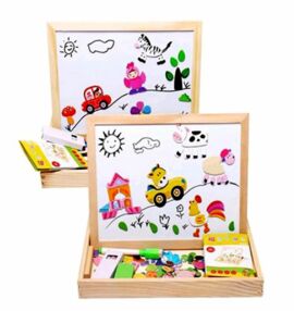 гра деревяна Дощечка для малювання магніт маркер пазли md 2913