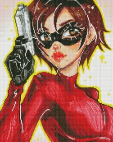 Алмазна мозаїка 40х50 АМО7608 Дівчина-агент "Ідейка"