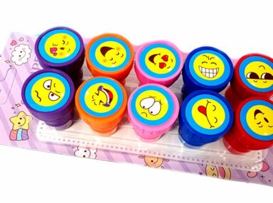 штамп дитячий набір 10 штук Смайлики емоції 68-6/WB2302 штамп дитячий набір 10 штук Смайлики емоції 68-6/WB2302