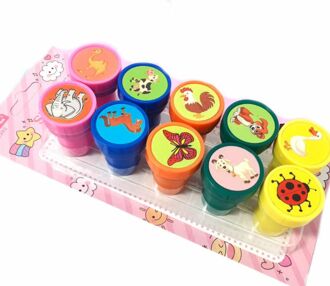 штамп дитячий набір 10 штук тваринки 68-3/WB2302 штамп дитячий набір 10 штук тваринки 68-3/WB2302