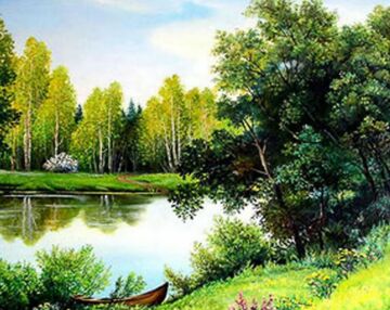 Алмазна мозаїка 30х40 GM80244 Літо у лісі "Strateg"