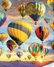 Алмазна мозаїка 30х40 HEG81317 На повітряних кулях "Strateg"