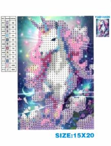 Алмазна мозаїка 10х15 YAB14426 Чарівництво єдинорога "Strateg"