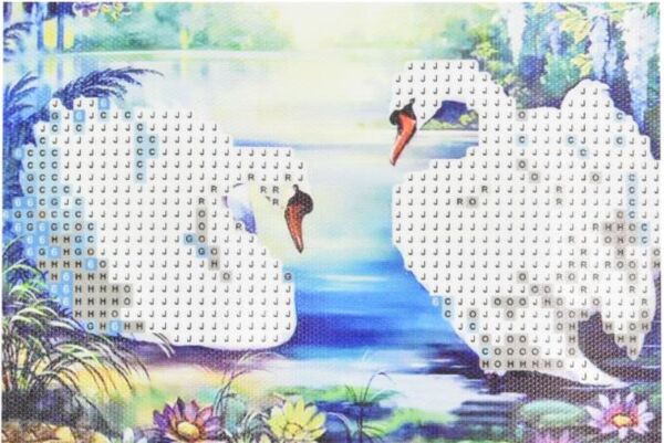 Алмазна мозаїка 10х15 YAB26235 Лебеді на воді Strateg Ціна (цена) 55.00грн. | придбати  купити (купить) Алмазна мозаїка 10х15 YAB26235 Лебеді на воді Strateg доставка по Украине, купить книгу, детские игрушки, компакт диски 0