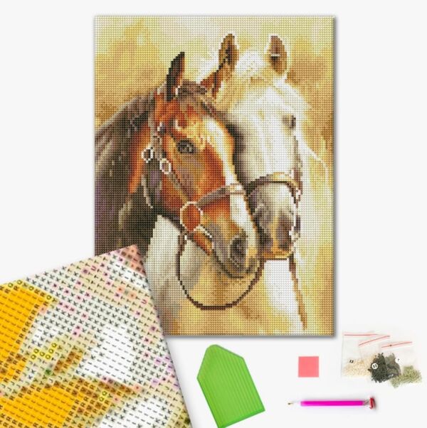 Алмазна мозаїка 30х40 RDBS7024 Шляхетні коні brushme Брашми Ціна (цена) 175.00грн. | придбати  купити (купить) Алмазна мозаїка 30х40 RDBS7024 Шляхетні коні brushme Брашми доставка по Украине, купить книгу, детские игрушки, компакт диски 1