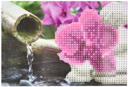 Алмазна мозаїка 10х15 YAB28539 Орхідея серед каміння "Strateg"