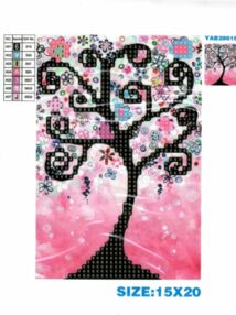 Алмазна мозаїка 10х15 YAB28616 Абстрактне дерево "Strateg"