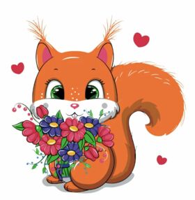 Розпис по номерах 30х30 ES079 Білочка "Strateg"