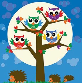 Розпис по номерах 30х30 ES-0872 Совенята та їжачки "Strateg"