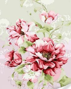 Розпис по номерах 30х40 SS1099 Кущ півоній "Strateg"