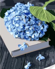 Розпис по номерах 30х40 SS1126 Блакитна гортензія "Strateg"