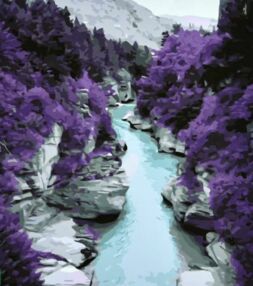 Розпис по номерах 30х40 SS6602 Гірська річка "Strateg"