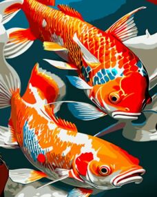 Розпис по номерах 30х40 SS6742 Пара рибок "Strateg"