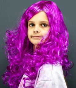 Карнавальна перука 50 см фіолетово -малиновий КА-23-655