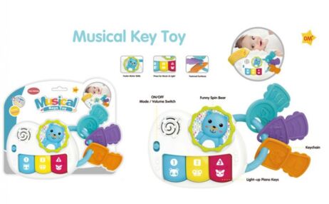 Гра брелок піаніно ключі тріскачка на батарейках 6615