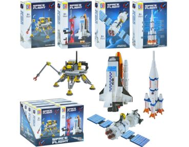 Конструктор  космічна техніка 4 види від 87 дет 123-703/707