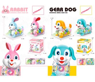 Музична іграшка кролик песик на батарейках  2 види  599-27-29