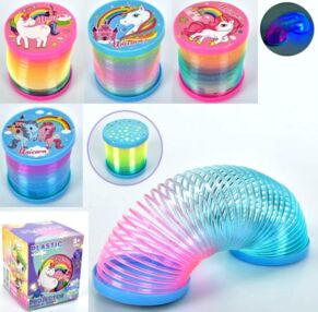 Пружинка проектор світло 2 види 4 кольори на батарейці QX16-QX25