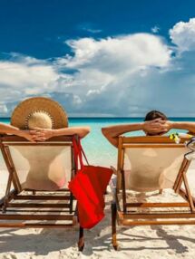 Алмазна мозаїка 40х50 GC86028 Відпочинок на пляжі "Strateg"