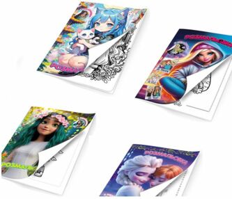 Розмальовка а4 12 аркушів для дівчат з наліпками в асортименті Розмальовка а4 12 аркушів для дівчат з наліпками в асортименті