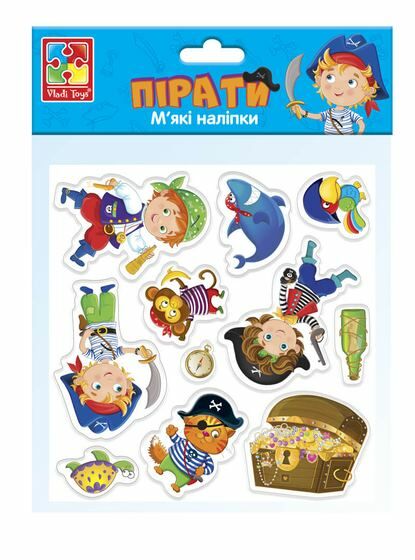ИД Наліпки м'які VT4210-02 Пірати Vladi Toys Ціна (цена) 15.90грн. | придбати  купити (купить) ИД Наліпки м'які VT4210-02 Пірати Vladi Toys доставка по Украине, купить книгу, детские игрушки, компакт диски 0
