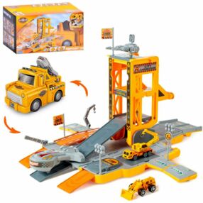 Гараж  2в1 машина на батарейках Е7001