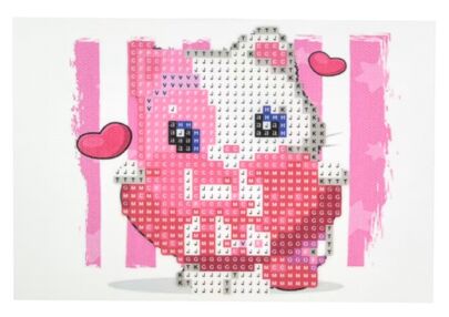 Алмазна мозаїка 10х15 YAB28642 Симпатичний кіт з кулькою "Strateg"