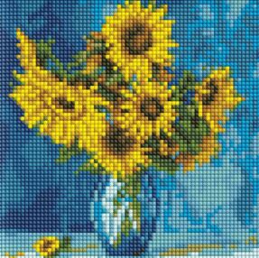 Алмазна мозаїка б/підрамн 20х20 АМС7756 Улюблені соняшники "Ідейка"