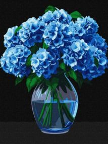 Розпис по номерах 30х40 КНО3273 Букет гортензій "Ідейка"