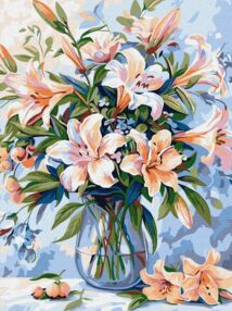 Розпис по номерах 30х40 КНО3281 Квіткова поема "Ідейка"