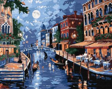 Розпис по номерах 40х50 КНО2177 Романтика Італії "Ідейка"