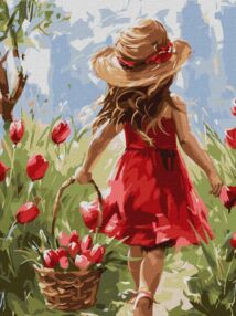 Розпис по номерах 30х40 КНО8469 Квіткова радість "Ідейка"