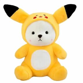 Ведмедик у костюмі Пікачу з наповненням 50см