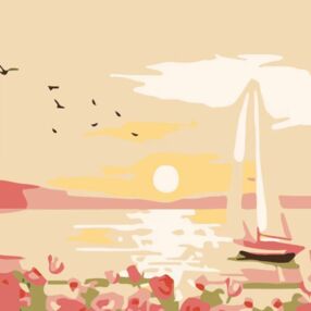 Розпис по номерах 20х20 HH5757 Спокій моря "Strateg"