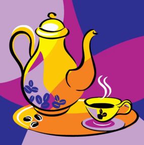 Розпис по номерах 20х20 HH7046 Кавовий сервіз "Strateg"