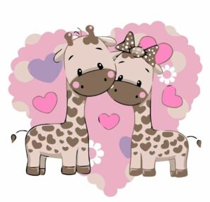 Розпис по номерах 20х20 HH7048 Двоє жирафів "Strateg"