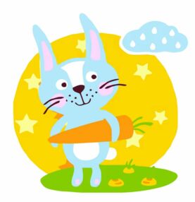 Розпис по номерах 20х20 HH7050 Кролик з морквою "Strateg"