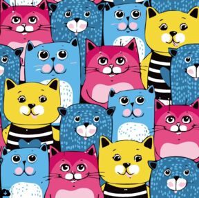 Розпис по номерах 20х20 HH7139 Шістнадцять котиків "Strateg"