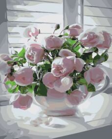 Розпис по номерах 40х50 SY6416 Весняні бутони на кольоровому фоні "Strateg"