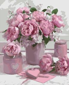 Розпис по номерах 40х50 SY6512 Миловидний натюрморт на кольоровому фоні "Strateg"