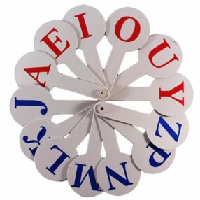 Віяло літер АНГЛІЙСЬКИХ (пластмасове)